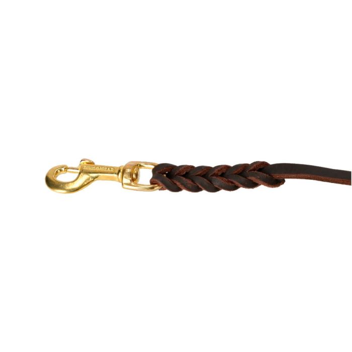 Dingo Gear Laisse en cuir huilé avec poignée 15 mm x 2,5 m