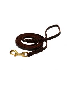 Dingo Gear Laisse en cuir huilé avec poignée 15 mm x 2,5 m