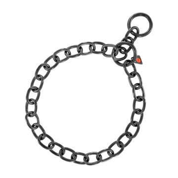 HS Sprenger Collier à maillons en acier inoxydable extra fort noir 4 mm